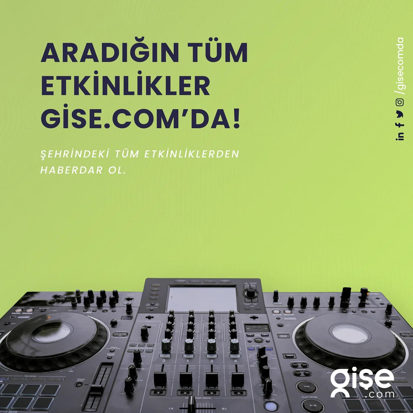 DJ masasıyla hazırlanan gönderi