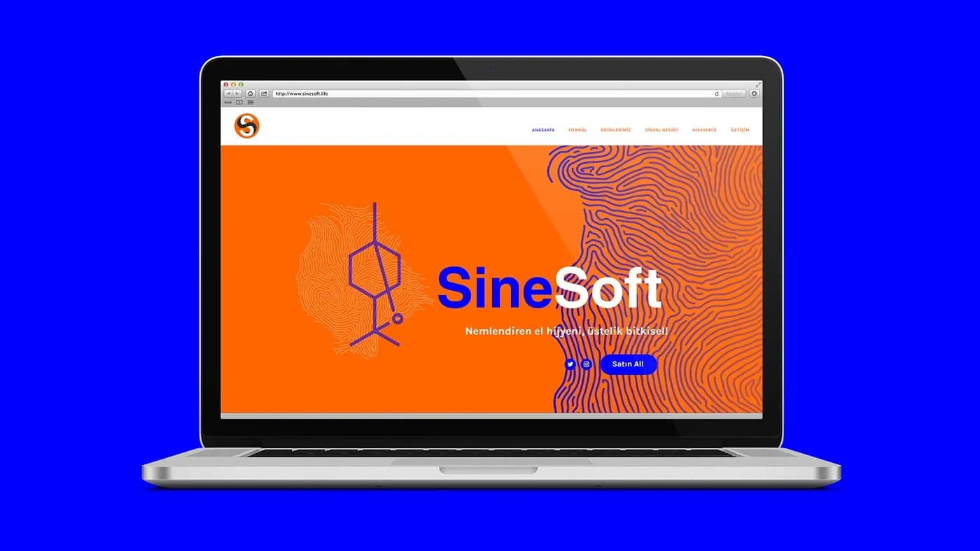 Tek sayfalık web sitesinin açılış ekranı